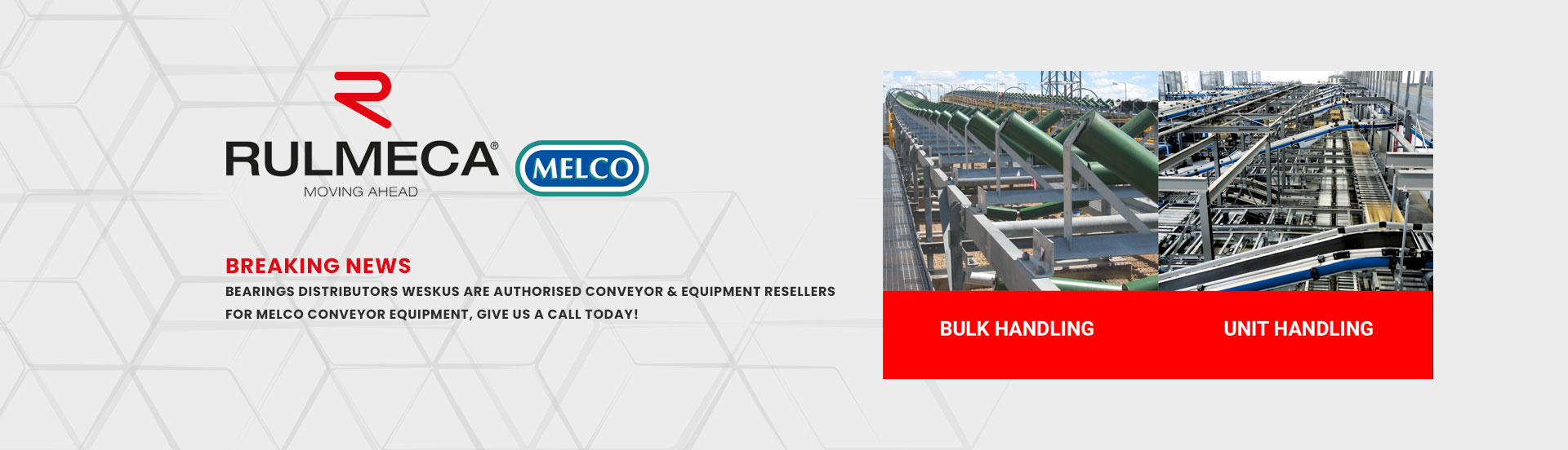 BD Weksus is a distributor of Melco Conveyor Equipment